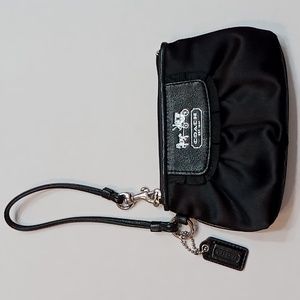 Coach Black Satin Wristlet